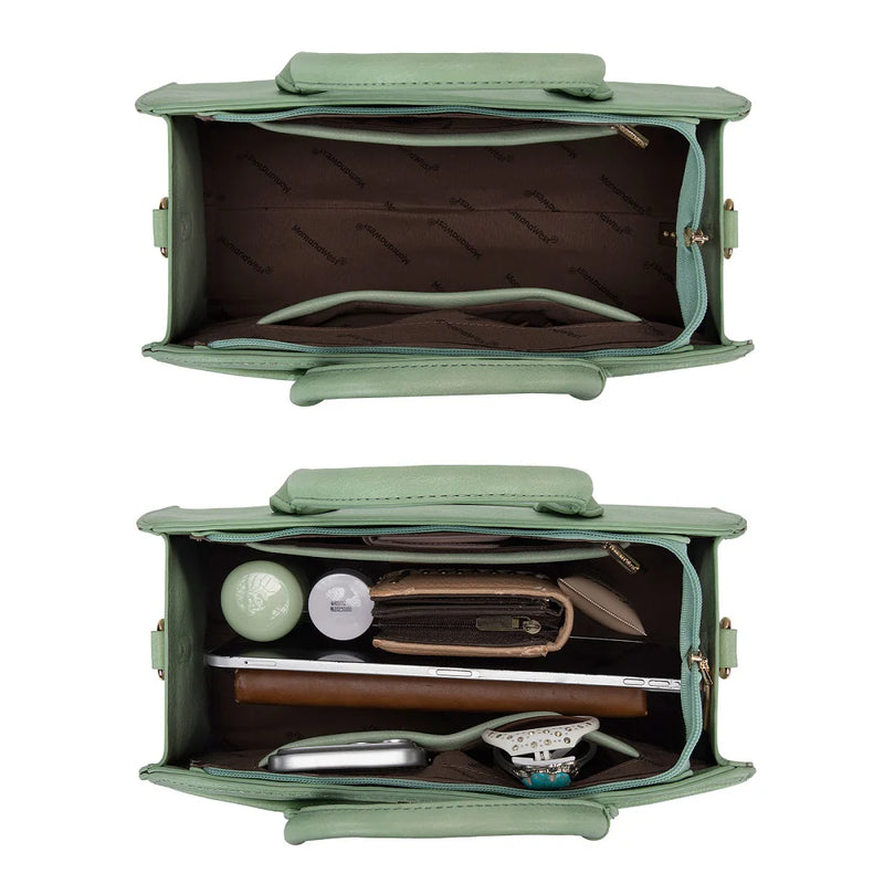 Load image into Gallery viewer, MWC-631LIME - Montana West Wrapped Handle Dome Satchel Bag - Lime Green
