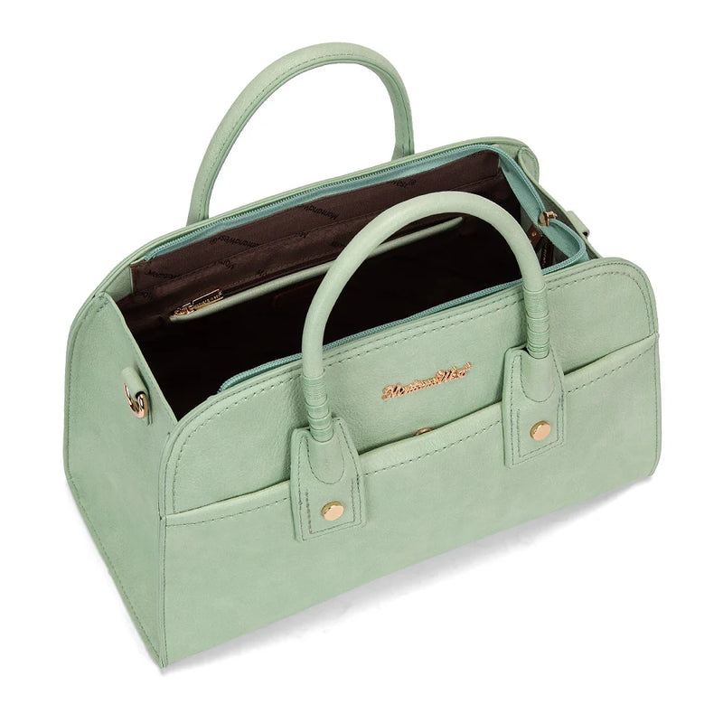 Load image into Gallery viewer, MWC-631LIME - Montana West Wrapped Handle Dome Satchel Bag - Lime Green
