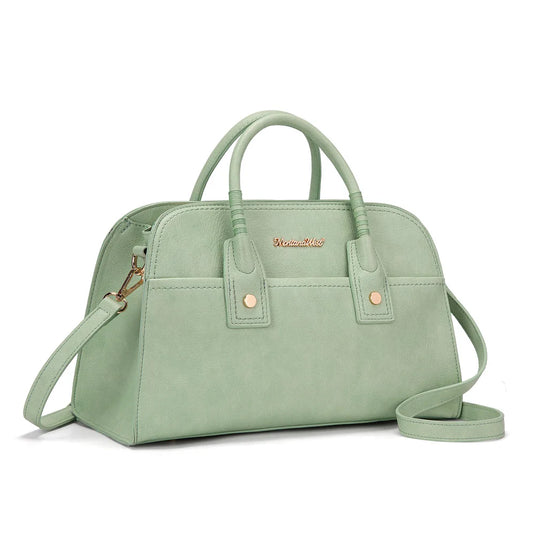 MWC-631LIME - Montana West Wrapped Handle Dome Satchel Bag - Lime Green