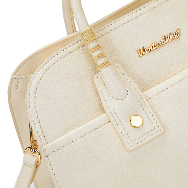 Load image into Gallery viewer, MWC-631TN - Montana West Wrapped Handle Dome Satchel Bag - Tan
