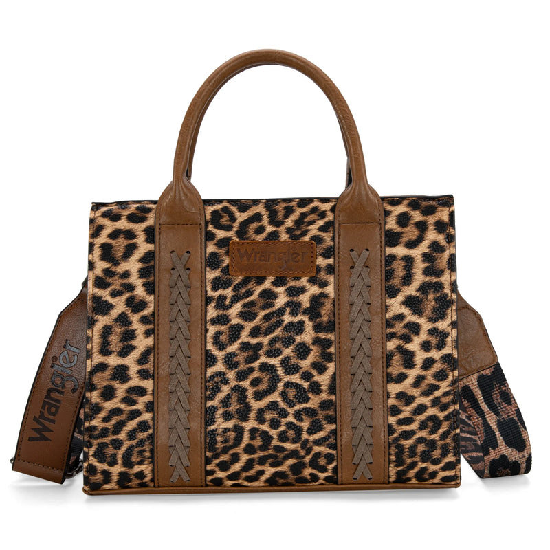 Load image into Gallery viewer, WG70-8120CLP - Wrangler Leopard Print Tote/Crossbody - Leopard
