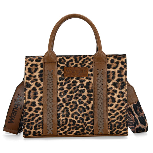 WG70-8120CLP - Wrangler Leopard Print Tote/Crossbody - Leopard
