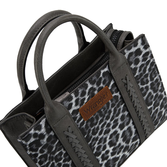 WG70G-8120CLGY - Wrangler Leopard Print Concealed Carry Tote/Crossbody -Leopard Grey