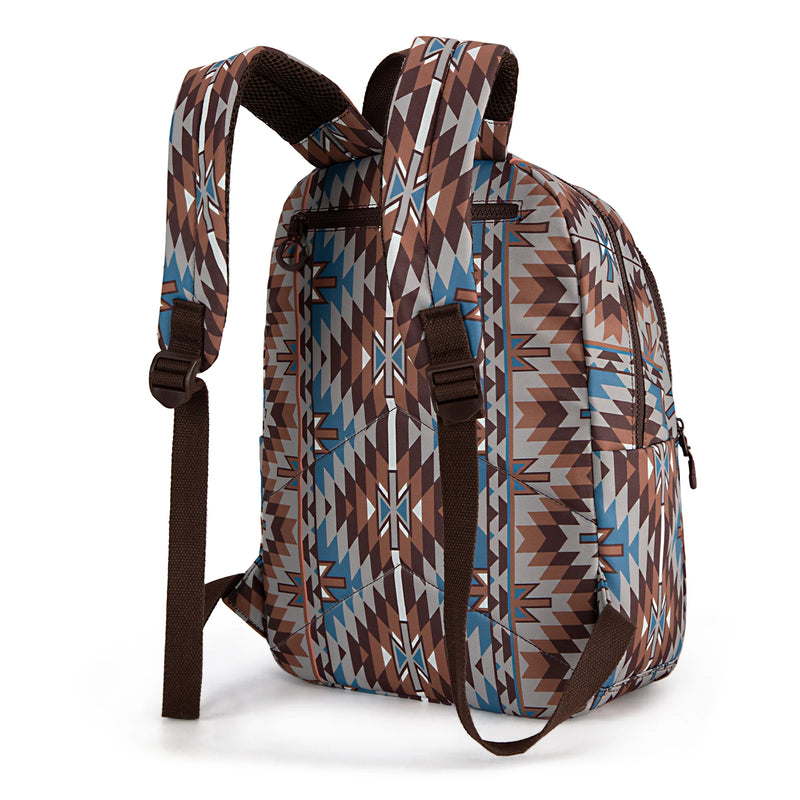 Load image into Gallery viewer, WG2206-9110CF - Wrangler Aztec Print Backpack - Coffee
