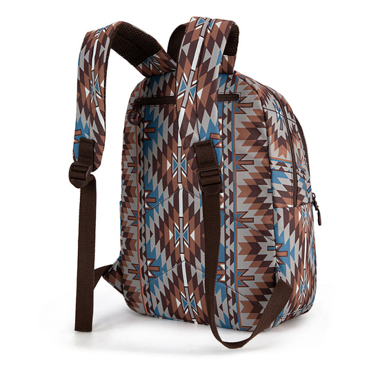 WG2206-9110CF - Wrangler Aztec Print Backpack - Coffee