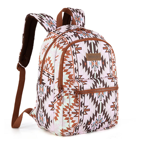 WG2206-9110LBR - Wrangler Aztec Print Backpack -Light Brown