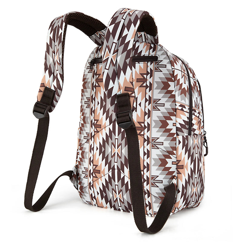 Load image into Gallery viewer, WG2206-9110BR - Wrangler Aztec Print Backpack - Brown
