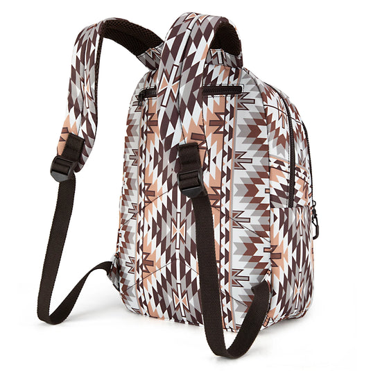 WG2206-9110BR - Wrangler Aztec Print Backpack - Brown