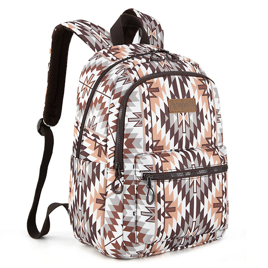 WG2206-9110BR - Wrangler Aztec Print Backpack - Brown