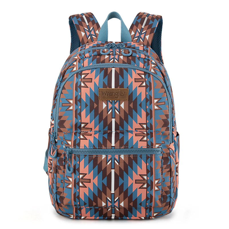 Load image into Gallery viewer, WG2206-9110NY - Wrangler Aztec Print Backpack - Navy
