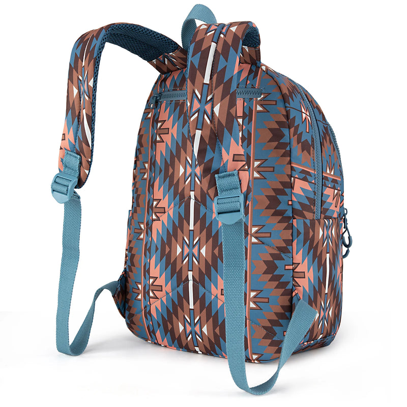 Load image into Gallery viewer, WG2206-9110NY - Wrangler Aztec Print Backpack - Navy
