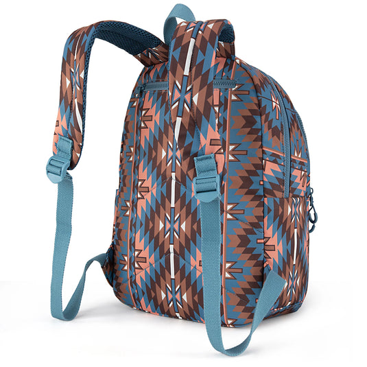 WG2206-9110NY - Wrangler Aztec Print Backpack - Navy