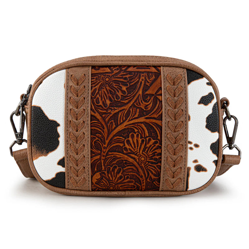 Load image into Gallery viewer, MW1318-8365BR - Montana West Tooled Collection Crossbody - Brown
