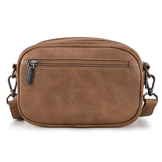 MW1318-8365BR - Montana West Tooled Collection Crossbody - Brown