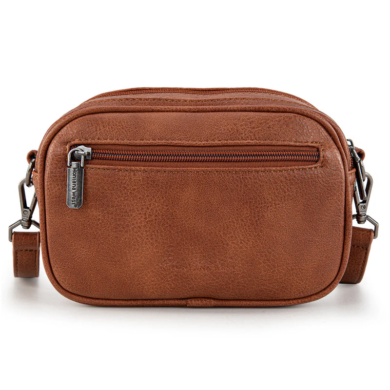 Load image into Gallery viewer, MW1318-8365LP - Montana West Tooled Collection Crossbody - Leopard
