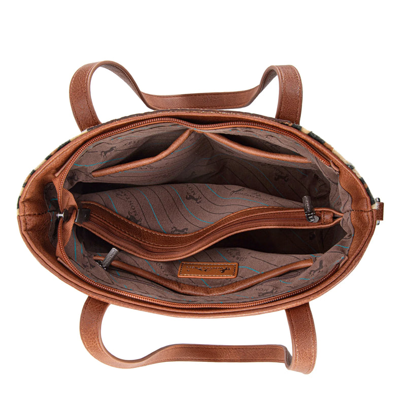 Load image into Gallery viewer, MW1318G-8318LP - Montana West Tooled Collection Concealed Carry Tote/Crossbody - Leopard
