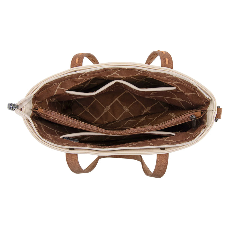 Load image into Gallery viewer, WG233-2009BG - Wrangler Aztec Embroidered Tote/Crossbody Bag

