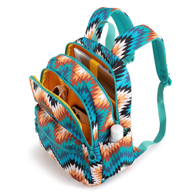 Load image into Gallery viewer, WG2206-9110TQ - Wrangler Aztec Print Backpack - Turquoise
