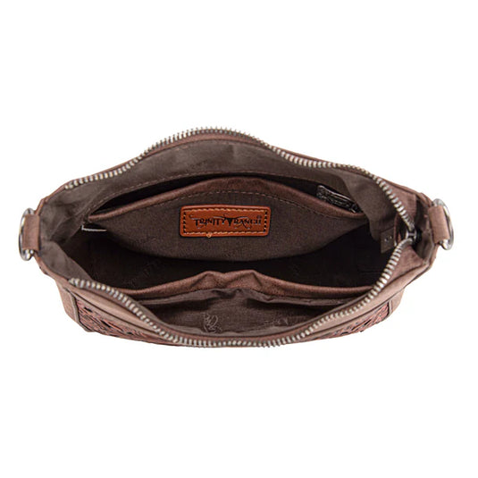TR190-8360CF - Trinity Ranch Floral Aztec Tooled Crossbody