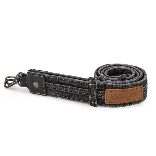 WG210-8120SBK -  Wrangler Woven Denim Concealed Carry Tote/Crossbody - Black
