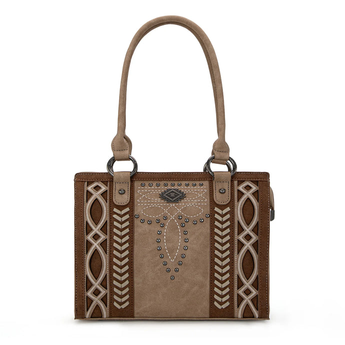 MW1325G-8317TN - Montana West Cut-Out Embroidered Concealed Carry Tote