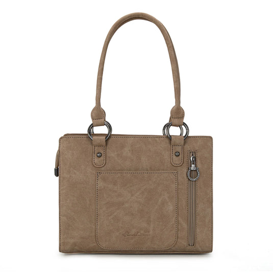 MW1325G-8317TN - Montana West Cut-Out Embroidered Concealed Carry Tote