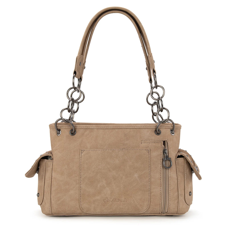 Load image into Gallery viewer, MW1325G-8085TN - Montana West Cut-Out Embroidered Concealed Carry Satchel
