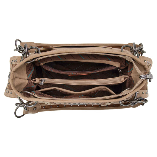 MW1325G-8085TN - Montana West Cut-Out Embroidered Concealed Carry Satchel
