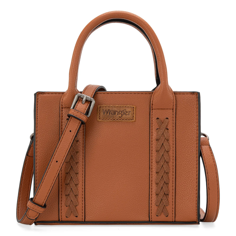 Load image into Gallery viewer, WG70S-8120BR - Wrangler Whipstitch Mini Tote/Crossbody - Brown
