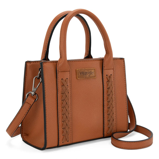 WG70S-8120BR - Wrangler Whipstitch Mini Tote/Crossbody - Brown