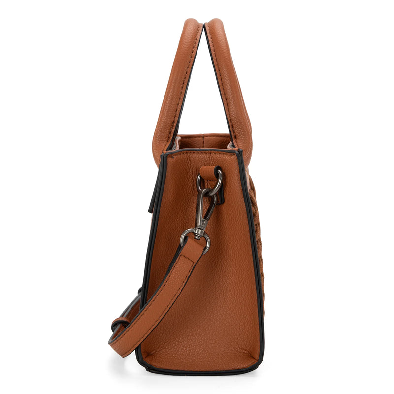 Load image into Gallery viewer, WG70S-8120BR - Wrangler Whipstitch Mini Tote/Crossbody - Brown
