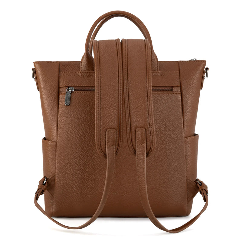 Load image into Gallery viewer, WG175-9110BR - Wrangler Tote/Shoulder Bag Convertible Backpack - Brown
