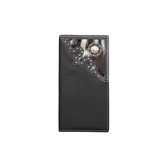 MWL-W033BK - Men's Genuine Hair-On Leather Collection Wallet