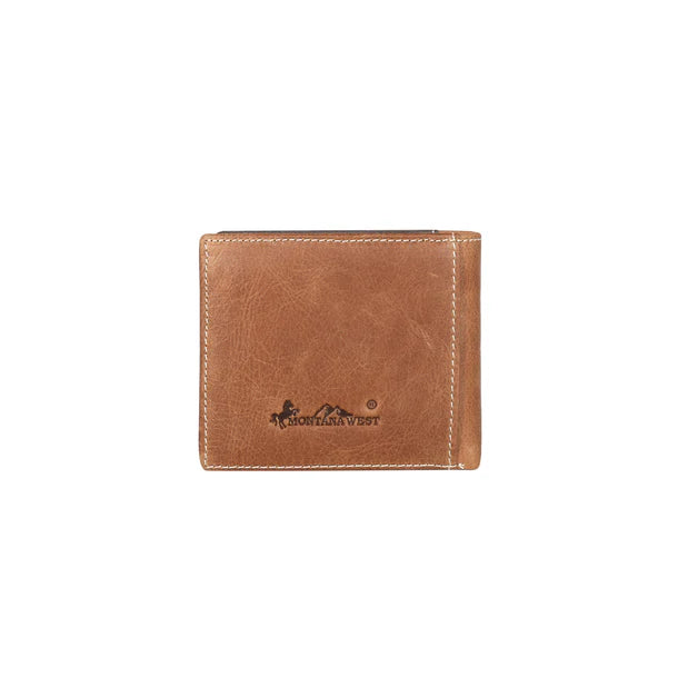 Load image into Gallery viewer, MWS-W025BR - Men's Genuine Hair-On Leather Collection Wallet
