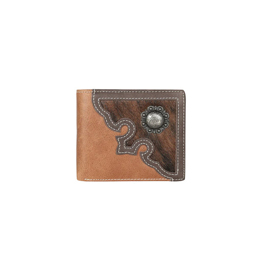 MWS-W025BR - Men's Genuine Hair-On Leather Collection Wallet