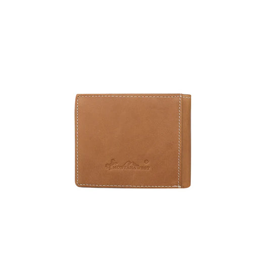 MWS-W031BR - Genuine Leather Tooled Collection Men's Wallet
