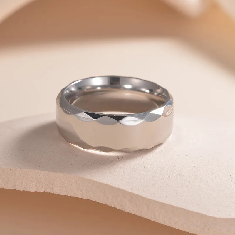 Load image into Gallery viewer, NIHRG1 - Modern Cut Men's Silver Ring
