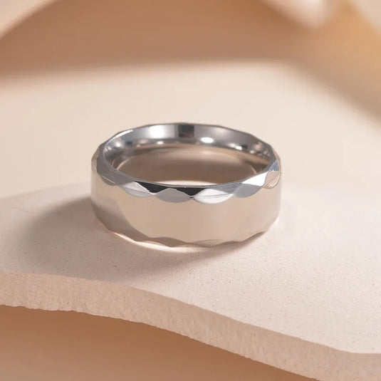 NIHRG1 - Modern Cut Men's Silver Ring