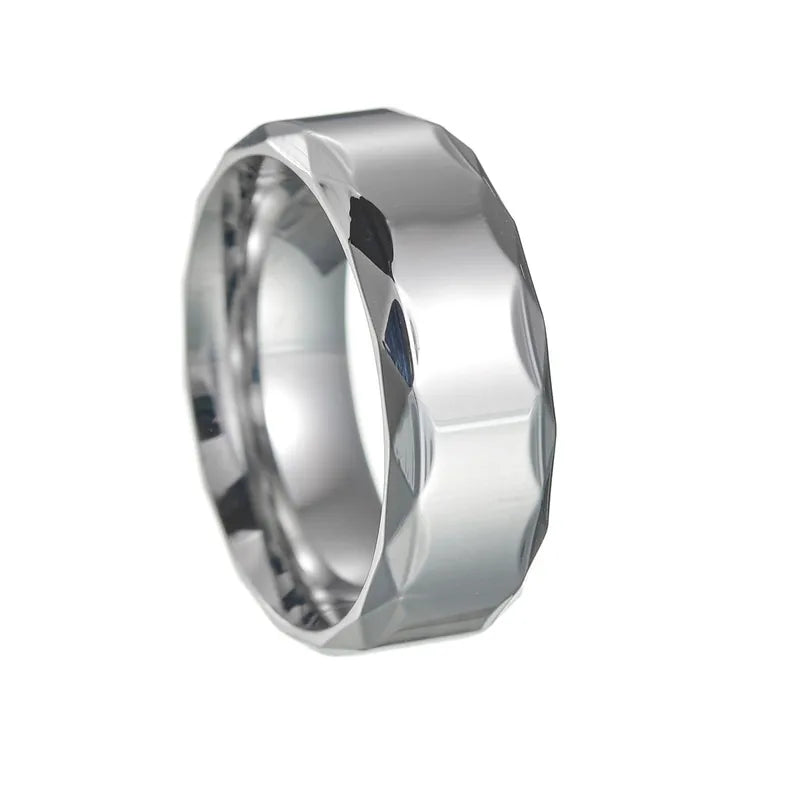 Load image into Gallery viewer, NIHRG1 - Modern Cut Men's Silver Ring
