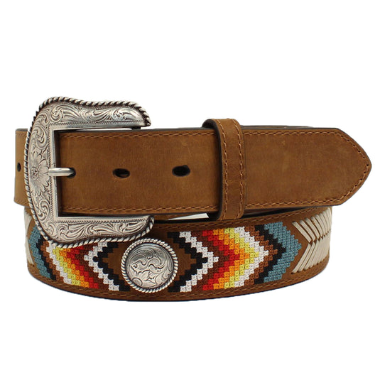 N210003644 - Nocona Men's Belt Southwestern Embroidered W/Concho