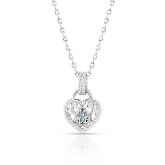 NC5114 - Montana Silversmiths Gleeful Heart Silver Necklace