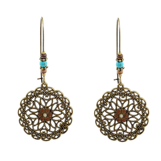 NIHER39 - Circular Earrings with Beads