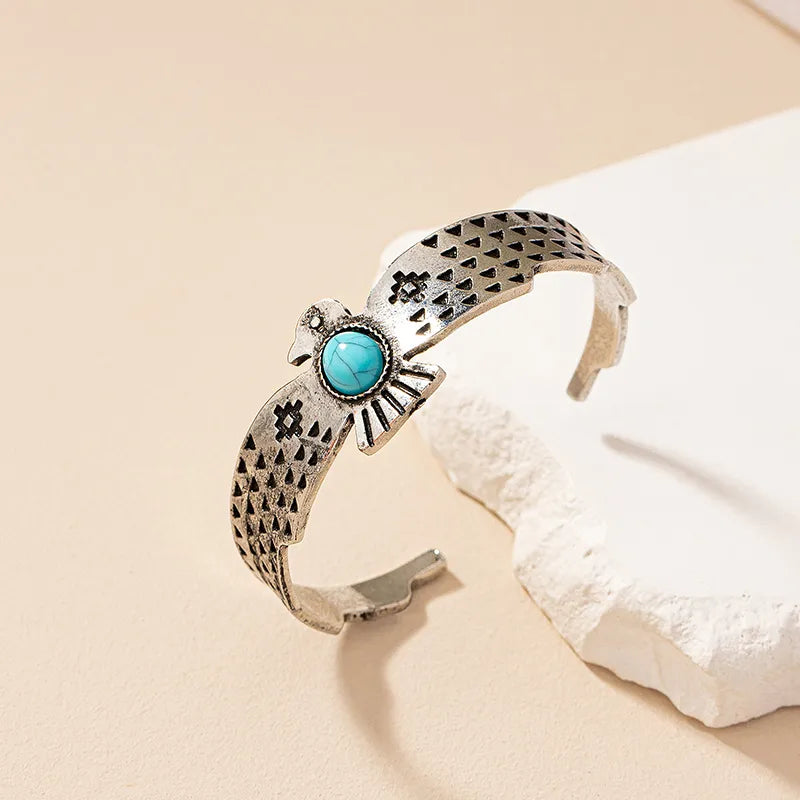 Load image into Gallery viewer, NIHBC44 - Thunderbird Turquoise Bangle Bracelet
