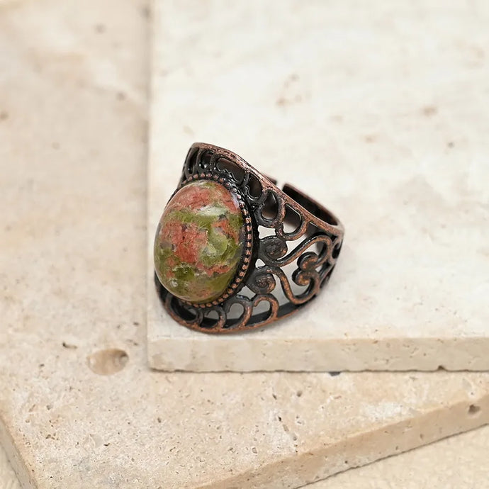 NIHRG4 - Unakite Ring - One Size