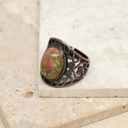 NIHRG4 - Unakite Ring - One Size