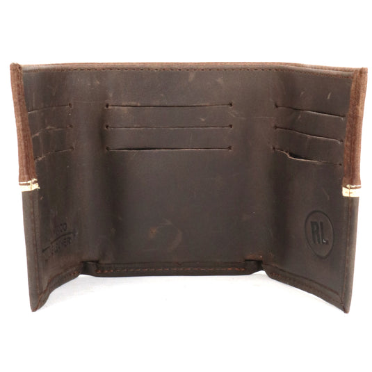 OUT203 - OUTLAW Tri Fold Leather Wallet with Outlaw Logo