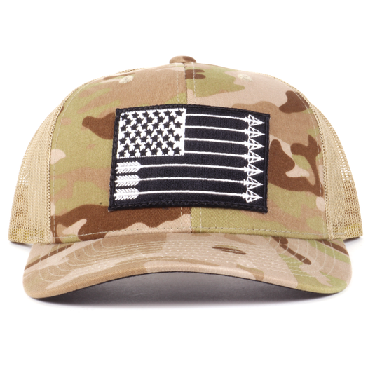 SA165 - Southern Addiction Arrows Flag Multicam/Ariat Tan Cap