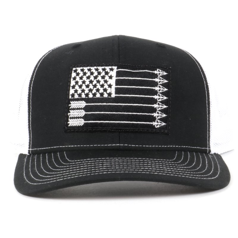 Load image into Gallery viewer, SA160 - Southern Addiction Arrows Flag Black/White Cap
