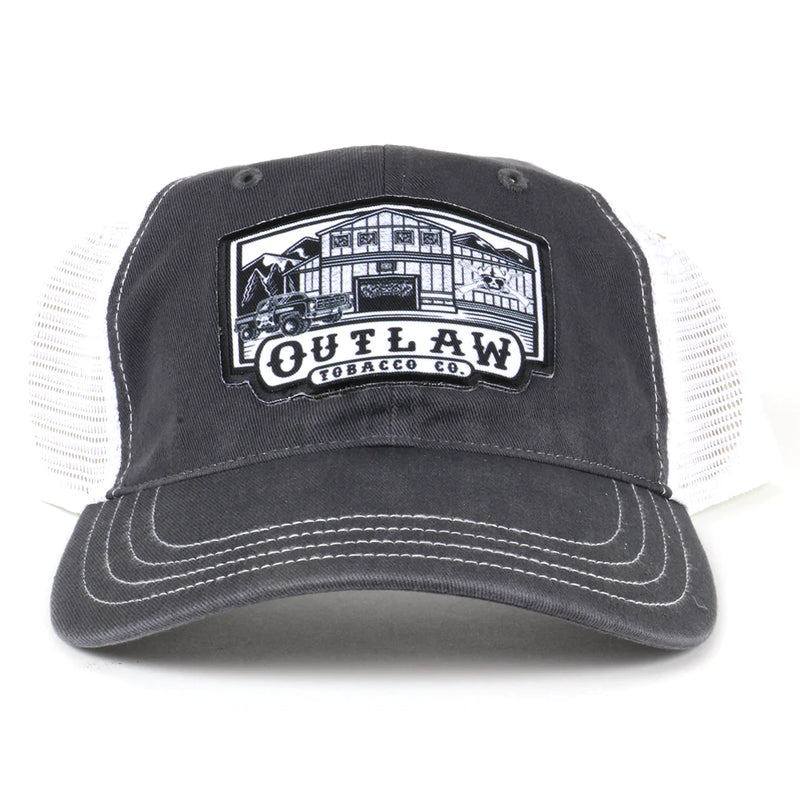 Load image into Gallery viewer, OUT5021 - Charcoal/White Outlaw Tobacco Co. Cap
