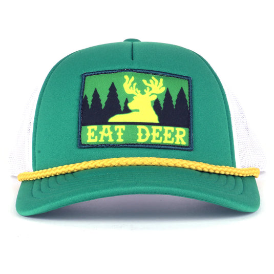 OUT5024 - Green/White/Yellow Eat Deer Cap